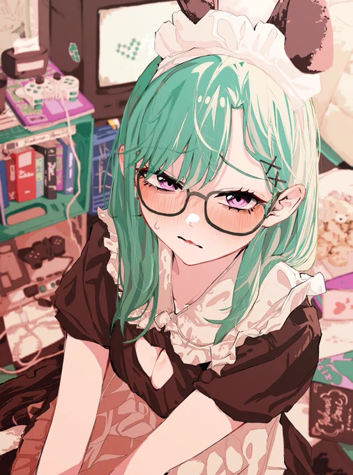 #べにっき  #イラスト 照れメイド。 