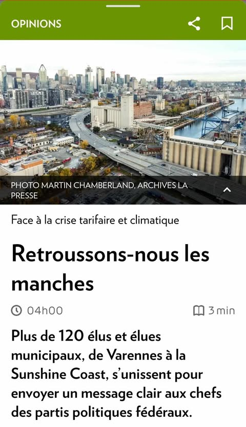 👏Signal fort d'une centaine d'élu(e)s municipaux👏

Les catastrophes climatiques ont «profondément [marqué leur] vision du service public.» 

Les élu(e)s réclament «des mesures ambitieuses» «pour créer un boom d’emplois et répondre à l’urgence climatique»
tinyurl.com/ykwpbu28
