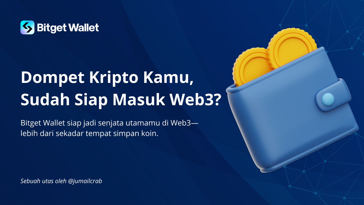jumailcrab's tweet photo. Sekarang, dompet kripto itu bukan cuma tempat nyimpen koin.

It’s your digital passport to Web3: mulai dari DeFi, NFT, staking, dsb

Pertanyaannya:
Kamu pakai dompet yang aman dan serbaguna, atau cuma dompet kecil yang gampang sobek?
Yuk kita bahas.

@BitgetWalletID
@BitgetWallet https://t.co/kWht8GIxrn