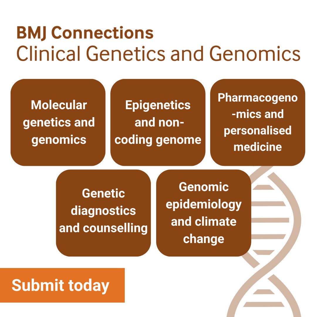 Become a BMJ Connections Clinical Genetics and Genomics author! ✍️ We encourage #genetics experts to submit high-quality original research and review papers 📝

Review the author guidelines to learn more about submitting connectionscgg.bmj.com/pages/authors