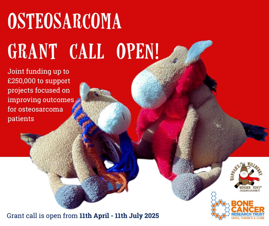Willberry Wonder Pony (@chiefchemopony) on Twitter photo Osteosarcoma grant call OPEN!
Willberry is so excited to announce a new funding to support life-changing osteosarcoma research with our friends at <a href="/BCRT/">Bone Cancer Research Trust</a> 🔬
Visit: bit.ly/2wpzWZn
#Research #KickingCancersButt #InspiredByHannah #UntilTheresACure Osteosarcoma grant call OPEN!
Willberry is so excited to announce a new funding to support life-changing osteosarcoma research with our friends at <a href="/BCRT/">Bone Cancer Research Trust</a> 🔬
Visit: bit.ly/2wpzWZn
#Research #KickingCancersButt #InspiredByHannah #UntilTheresACure