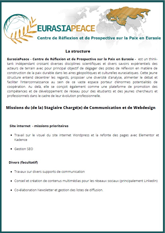 Nous sommes toujours à la recherche de notre prochain stagiaire webdesign et communication ⤵️