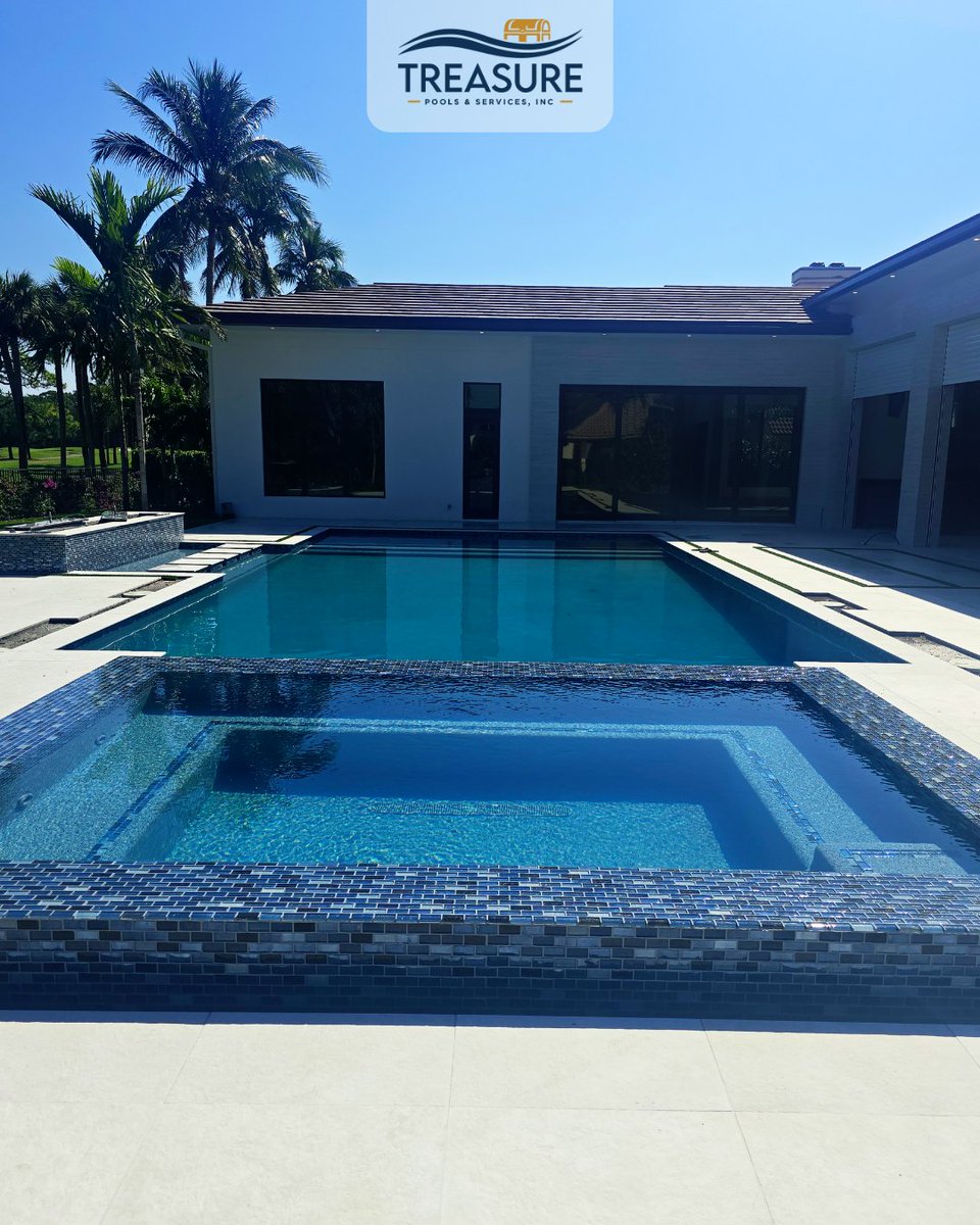 CraigPools's tweet image. Pool with Spa, Fire Feature &amp;amp; Floating Steps 
Clean lines, firelight, and floating steps—this pool brings together modern design and comfort in all the right ways. 
 Schedule your consultation: 561-793-1550
 🌐treasurepoolsfl.com
#LuxuryPools #BackyardDesign #TreasurePools"*