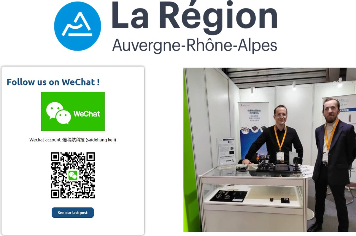 CEDRAT TECHNOLOGIES (@cedratec) on Twitter photo Un grand merci à la région <a href="/auvergnerhalpes/">Auvergne-Rhône-Alpes</a> pour son soutien dans le cadre de l’opération « Recruter un Volontaire International en Entreprise (V.I.E) - Chine". Nous ne sommes qu'au début de l'aventure 💪
<a href="/businessfrance/">Business France</a> <a href="/Bpifrance/">Bpifrance</a> #VIE #international Un grand merci à la région <a href="/auvergnerhalpes/">Auvergne-Rhône-Alpes</a> pour son soutien dans le cadre de l’opération « Recruter un Volontaire International en Entreprise (V.I.E) - Chine". Nous ne sommes qu'au début de l'aventure 💪
<a href="/businessfrance/">Business France</a> <a href="/Bpifrance/">Bpifrance</a> #VIE #international