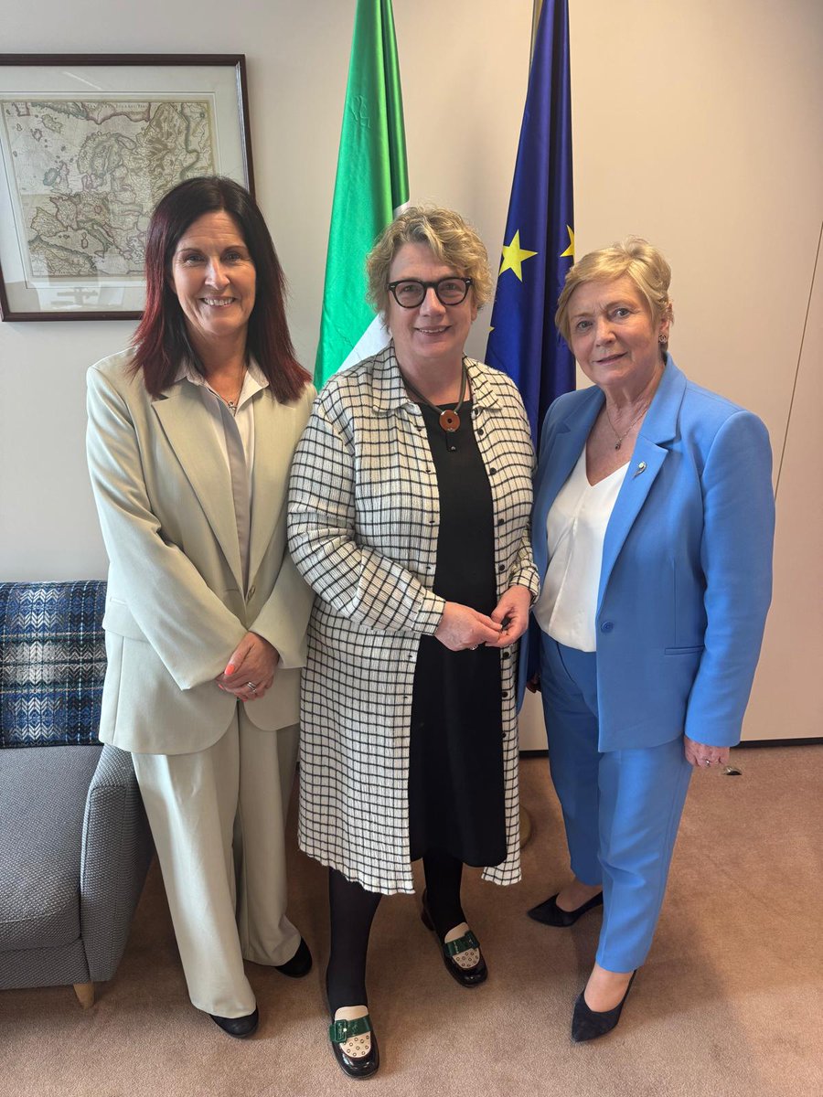 RuhamaAgency's tweet photo. @RuhamaAgency CEO, Barbara Condon and Ruhama Ambassador and former MEP, @FitzgeraldFrncs were in Brussels yesterday for very productive and helpful meetings on Gender Based Violence and Human Trafficking for Sexual Exploitation. 

Many thanks to the European Commissioner for Democracy, Justice, the Rule of Law and Consumer Protection, @EUCssrMcGrath MEP @Kathleensf1, Ambassador to the Permanent Representation @aingealod, @WPLeadersOrg and everyone that met with us. 

#GenderBasedViolence 
#HumanTraffickingforSexualExploitation
#DepartmentofJustice 
#EuropeanCommission
#PermanentRepresentationofIrelandtotheEU
#WPL
#Airbnb