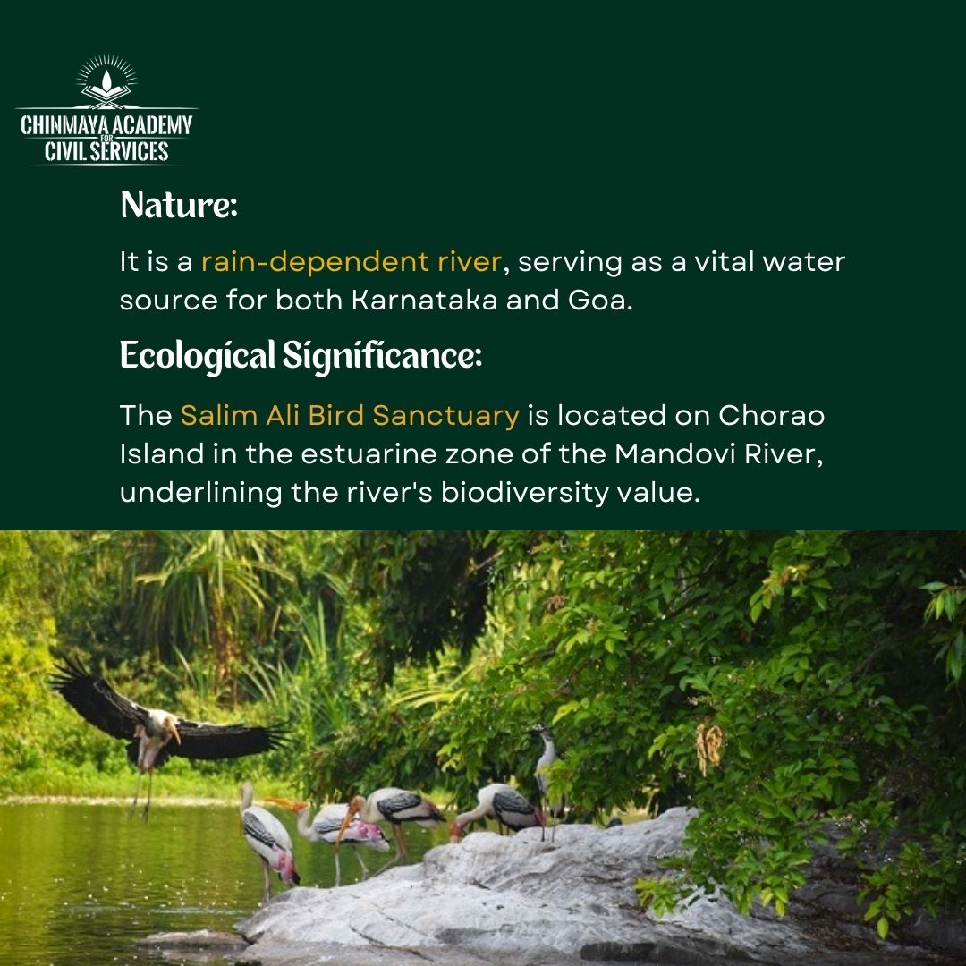 chinmayaacademy's tweet image. Get to know about Mahadayi River

#mahadayiriver #river #geography #upsc #upscmaterials #upscupdates #upscpreparation