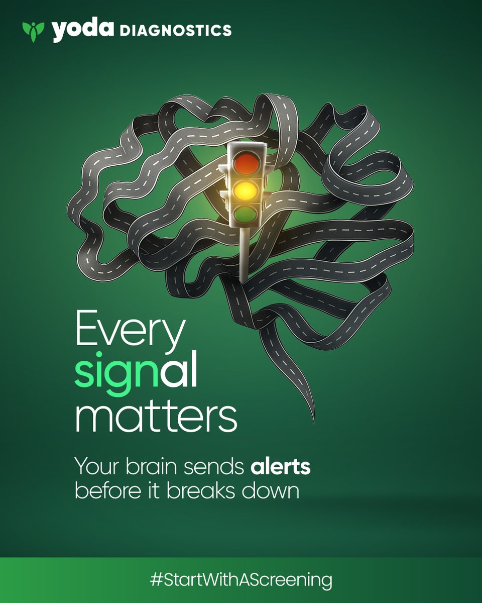 mryoda_official's tweet image. When it comes to your brain health, every sign counts.
Subtle signals like fatigue, forgetfulness, or mood swings might seem harmless, but they could be early indicators of something deeper.

#StartWithAScreening today and take the first step toward better health.