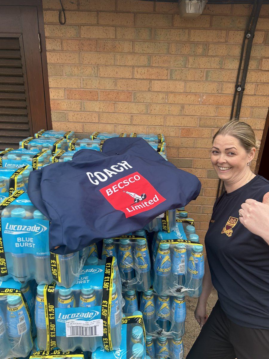 Massive thank you to our sponsors <a href="/becscoltd/">Becsco limited</a> and friends at <a href="/LucozadeEnergy/">Lucozade Energy</a> for fuelling the upcoming <a href="/sandalrufc/">Sandal RUFC</a> festival with this awesome donation