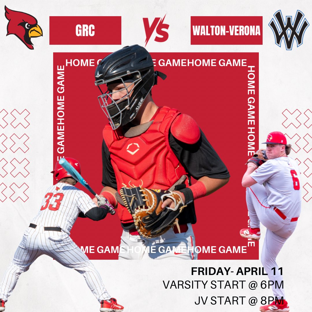 GRCcardsBSB's tweet image. ⚫️🔴‼️ITS GAME DAY‼️🔴⚫️

🆚 Walton-Verona
📍Home - Winchester, KY
⏰ V at 6pm - JV at 8pm

Show up to support your GRC Baseball Cardinals! 

#GRC #GRCBaseball #nostopping #gameday