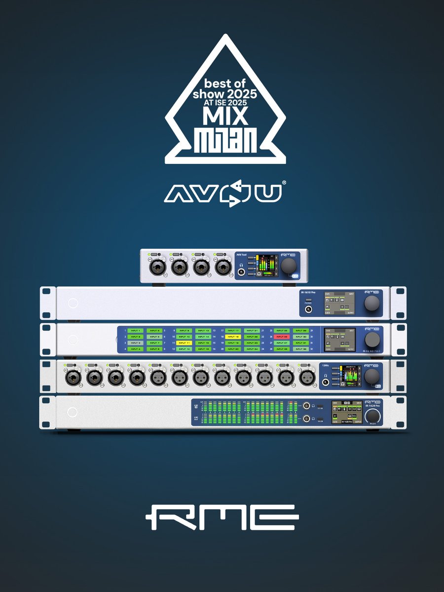 RME Audio ๐ (@rme_news) on Twitter photo RME releases final MILANยฎ certified firmware for 12Mic, AVB Tool, M-32 Pro / M-32 Pro II Series and M-1610/M-1620 Pro: rme-audio.de/milan-firmwareโฆ RME releases final MILANยฎ certified firmware for 12Mic, AVB Tool, M-32 Pro / M-32 Pro II Series and M-1610/M-1620 Pro: rme-audio.de/milan-firmwareโฆ