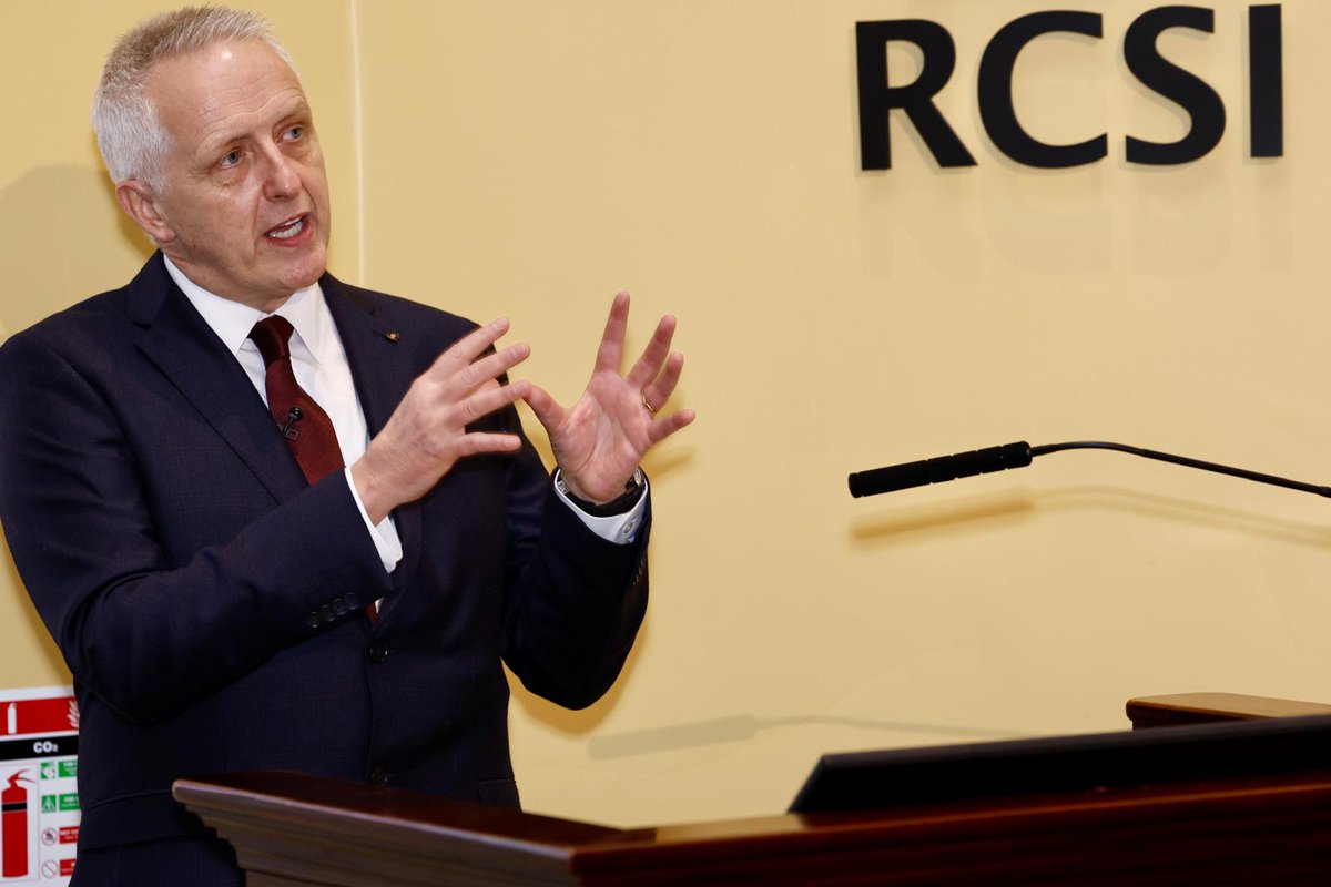 Delighted to have Dr Denis McCauley, President of the
<a href="/IMO_IRL/">Irish Medical Organisation</a>  speak on The Challenges Facing the Medical Workforce in Ireland at #MedProf25 today.
<a href="/RCSI_Irl/">RCSI</a>