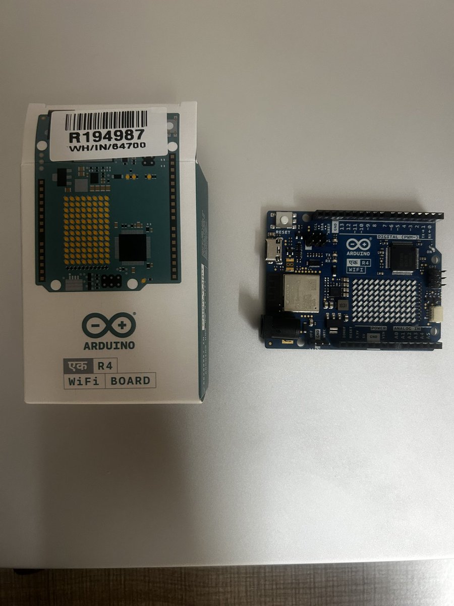 Arduino R4 Wifi is finally shipped and delivered. This is the Made In India version. Just in time for a summer holidays project with the kids.
