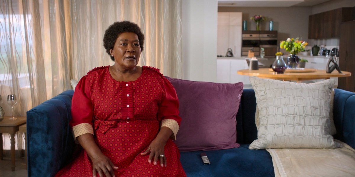 NetflixSA's tweet photo. Mama Connie Chiume's final bow in the Netflix Universe 🥹🕊️ Continue resting in peace my baby 🤍 #MeetTheKhumalos https://t.co/ZYyR86B05z