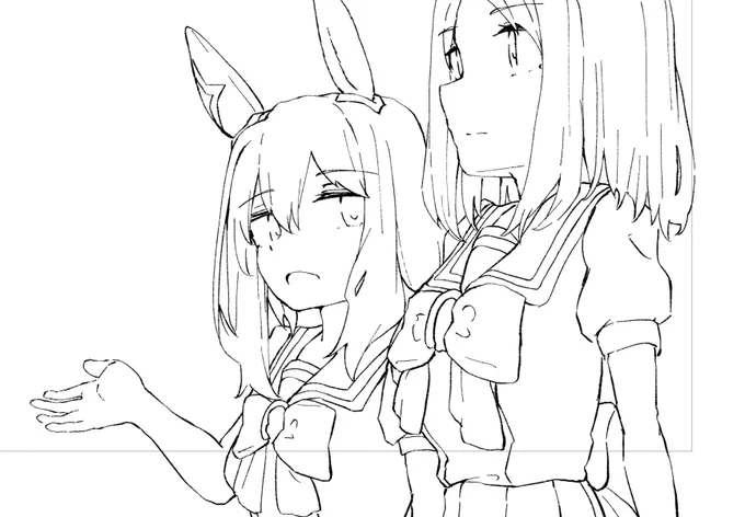 あなたたちどの角度から描いても美人さんね 