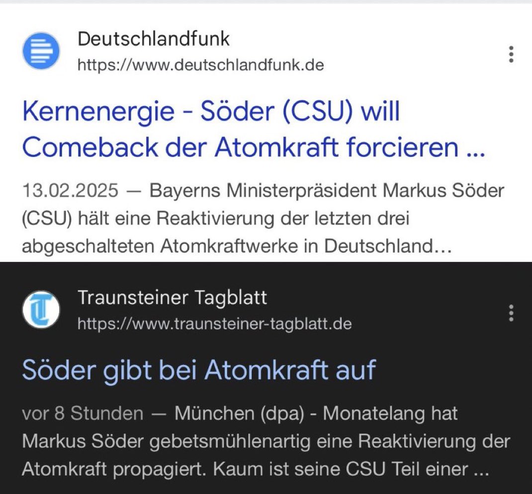 marcfriedrich's tweet photo. 2 Monate - @Markus_Soeder 
Alle uns herum machen Kernenergie und sogar Unternehmen investieren nun in Kernenergie. https://t.co/cCZRrhhZ5K