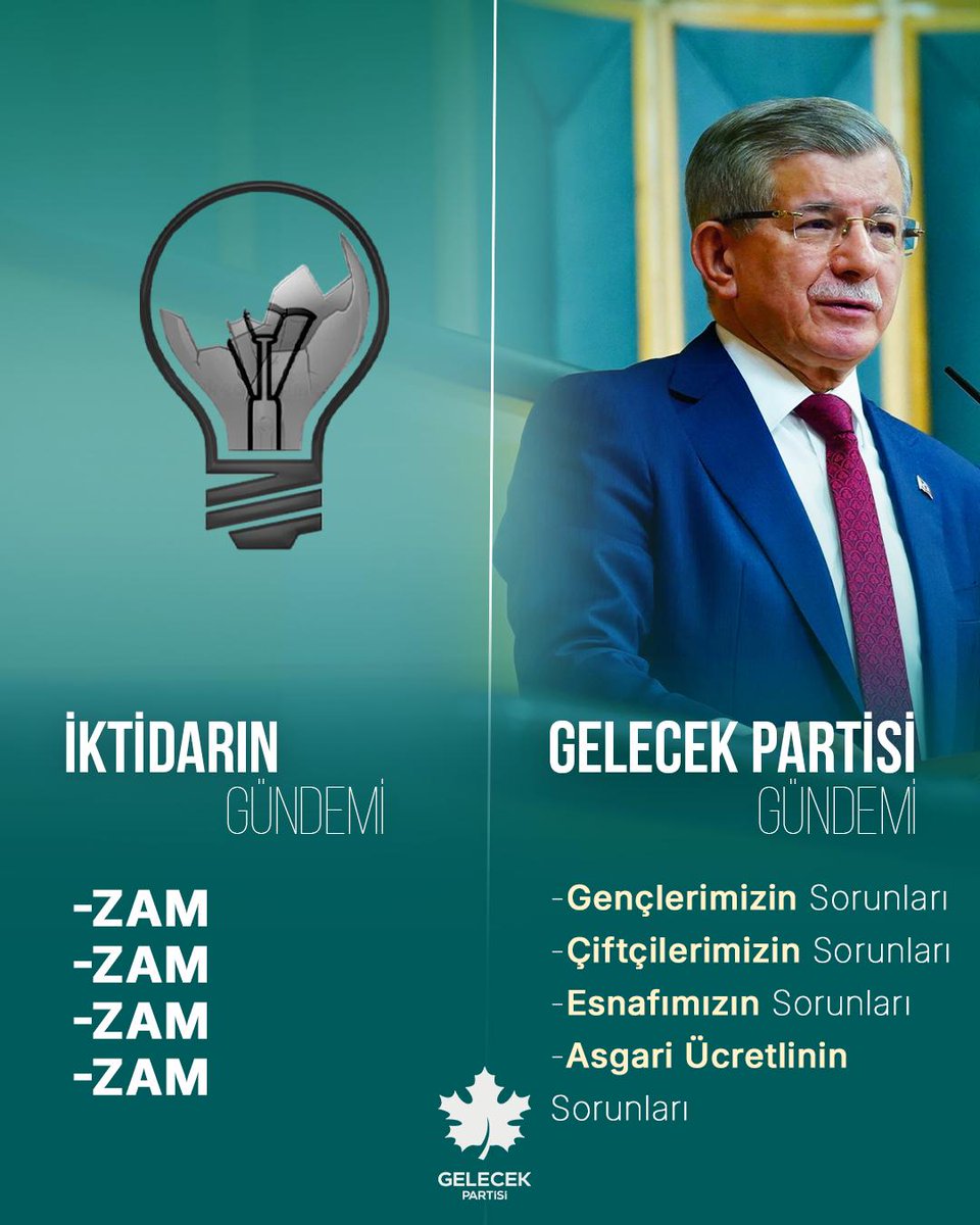 GelecekPartiTR's tweet photo. Bu hafta:

İktidarın Gündemi / Bizim Gündemimiz