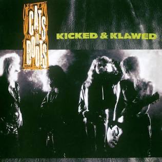 HBBasement's tweet photo. Starting the work say off with, sadly, the only album by Cats In Boots: Kicked and Klawed. A killer sleaze romp, perfect for the Friday before my vacation! #HairMetal #ThankFuckItsFriday #TFIF #workingblows https://t.co/RkSZSkTJvt