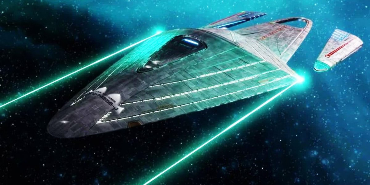 startrek_ships's tweet image. The 11th Voyager! 

❝The USS Voyager (NCC-74656-J) was a Federation #IntrepidClass starship operated by Starfleet during the late 32nd century. It was the eleventh Federation ship to bear the name Voyager with this registry.❞