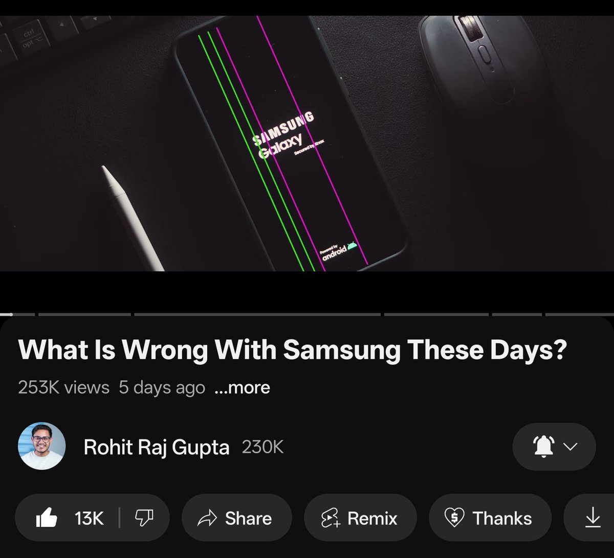 Fun Fact

When I used to type on a Samsung-centric website last year, nearly every second post used to be about some issues with Samsung phones.

❌ Be it green lines, or excessive bugs with updates or hardware issues, (you name it!) and while I was simply doing my job there, it