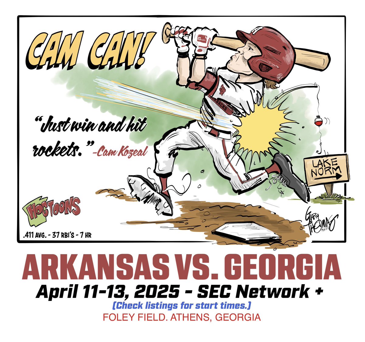 Hogtoons (@realrayzorback) on Twitter photo “Cam Can!” Go Hogs! Beat Georgia! <a href="/RazorbackBSB/">Arkansas Baseball</a> <a href="/VanHornHogs/">Dave Van Horn</a> <a href="/camden_kozeal/">Camden Kozeal</a> <a href="/GoodyOpsXVIII/">Clay Goodwin</a> <a href="/JSanchez24_7/">Jimmy J. Sanchez</a> <a href="/wholehogsports/">WholeHogSports.com</a> “Cam Can!” Go Hogs! Beat Georgia! <a href="/RazorbackBSB/">Arkansas Baseball</a> <a href="/VanHornHogs/">Dave Van Horn</a> <a href="/camden_kozeal/">Camden Kozeal</a> <a href="/GoodyOpsXVIII/">Clay Goodwin</a> <a href="/JSanchez24_7/">Jimmy J. Sanchez</a> <a href="/wholehogsports/">WholeHogSports.com</a>