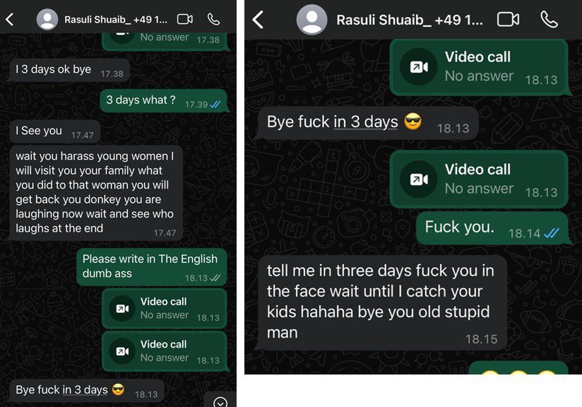 LungileWZ's tweet photo. @PumezaSoprano My ex partner, Pumeza Matshikiza, has hired Rasuli Shuaib from Berlin’s mafia to come after my family and me. Threats of kidnapping my daughter and having me killed are just part of it. Apparently, this is all perfectly acceptable behaviour to Pumeza 🤢🤢 https://t.co/ajQ4hbs6rU