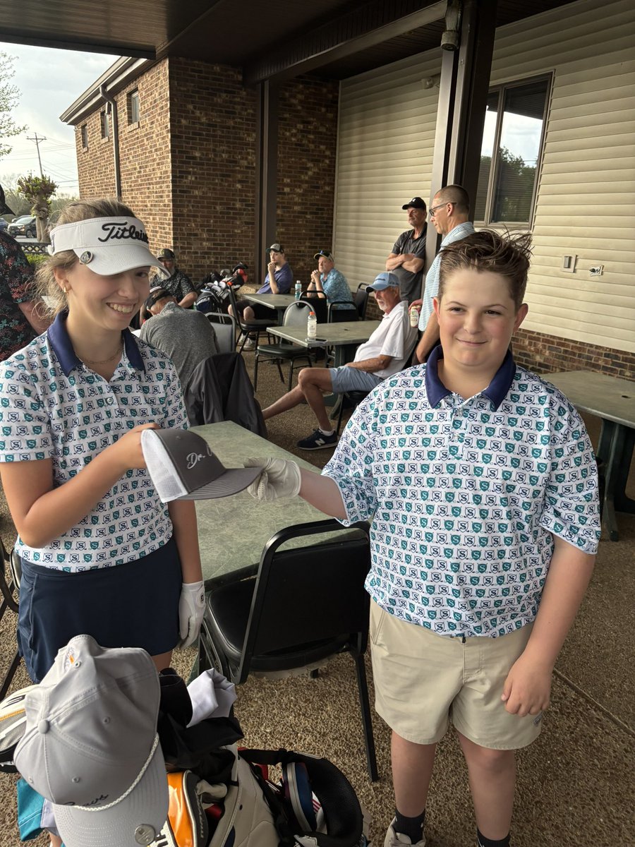 Shout out to Stella for snagging the Dr. Chipinski hat from Owen yesterday! Chipping into save a par.