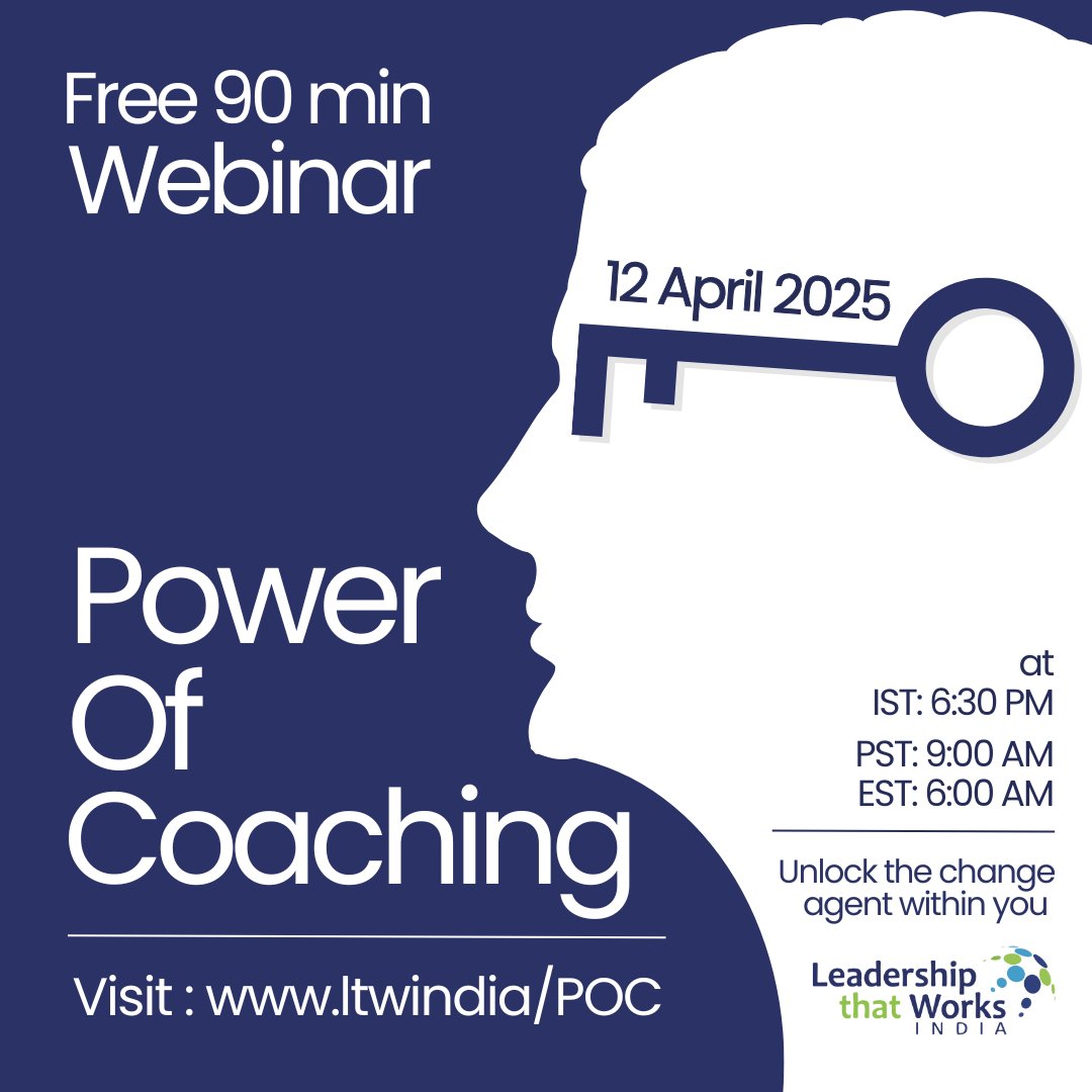 LTW_IND's tweet photo. Curious about coaching but not sure what to expect? 

Tomorrow: 90-Minute Coaching Experience 

Power of Coaching – A transformative taste of what’s possible  Join us LIVE tomorrow, April 12 at 6:30 PM IST

  #PowerOfCoaching #Leadership #transformation #coaching https://t.co/kjKiDk1JjL