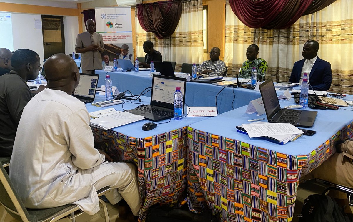FAO au Togo (@faoautogo) on Twitter photo À Kpalimé 🇹🇬, <a href="/FAOauTogo/">FAO au Togo</a> et <a href="/transhumancetg/">Ministère des ressources halieutiques, animales...</a> forment des mentors et formateurs en #épidémiologie de terrain dans le cadre du projet #PREPRUS_Togo.
Une initiative visant à renforcer la riposte aux urgences sanitaires via l’approche « une seule santé ».
#SantéAnimale #OneHealth
1/2 À Kpalimé 🇹🇬, <a href="/FAOauTogo/">FAO au Togo</a> et <a href="/transhumancetg/">Ministère des ressources halieutiques, animales...</a> forment des mentors et formateurs en #épidémiologie de terrain dans le cadre du projet #PREPRUS_Togo.
Une initiative visant à renforcer la riposte aux urgences sanitaires via l’approche « une seule santé ».
#SantéAnimale #OneHealth
1/2