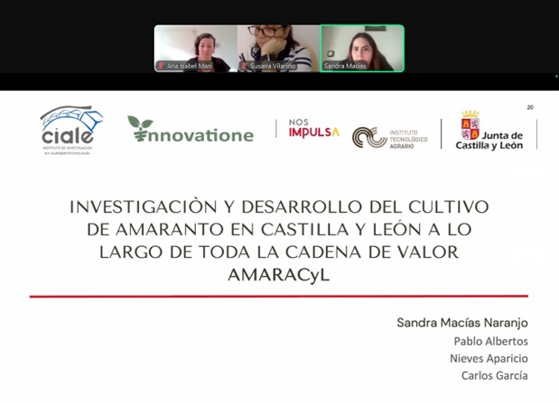 aparicionieves3's tweet image. Gracias a la #SEMh por permitirnos presentar los trabajos en #Cultivosminoritarios del @ITACYL
👉 "SemillasSinGluten"#Feader, con #AlmaPrima y #HernanVilla. 
👉 "Amarcyl", con @foodinnovatione, @CIALE_USAL , @AgriEnvironCyL 
👏👏 en este caso de la mano de #sandramaciasnaranjo.