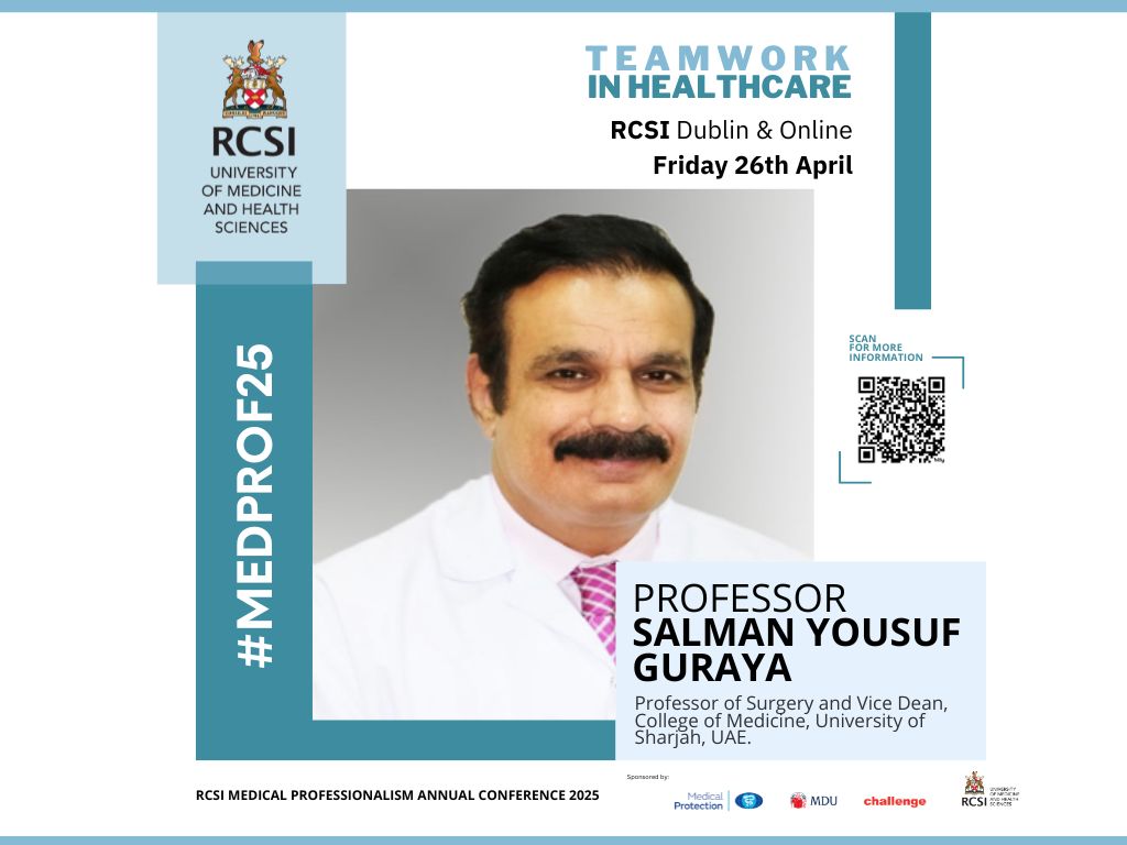 Delighted to have Prof Tracy Robson, Deputy Vice Chancellor, <a href="/RCSI_Irl/">RCSI</a>  and Prof Salman Yousuf Guraya, Professor of Surgery, University of Sharjah, UAE, Chair our second session today at #MedProf25