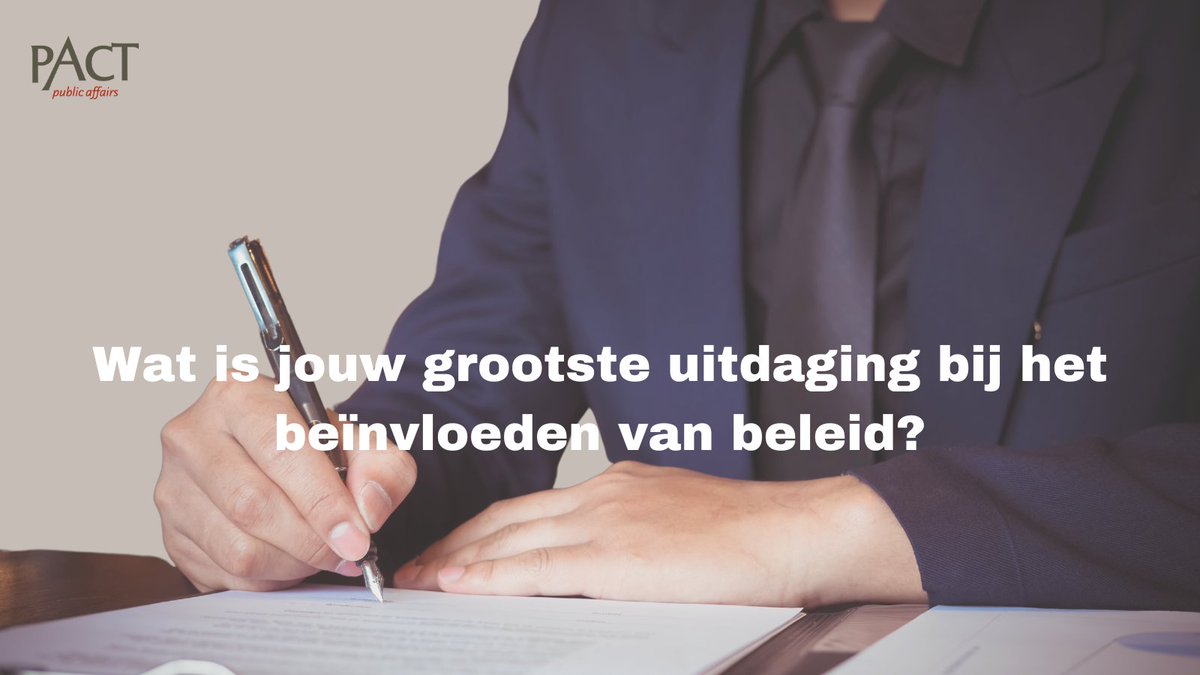We zijn benieuwd waar jij tegenaan loopt – of wat voor jou juist werkt.

👇 Deel je inzicht in de reacties
 📎Bekijk onze aanpak: pactpublicaffairs.nl/diensten

#beleidsbeïnvloeding #stakeholders #publicaffairs #PACTPublicAffairs