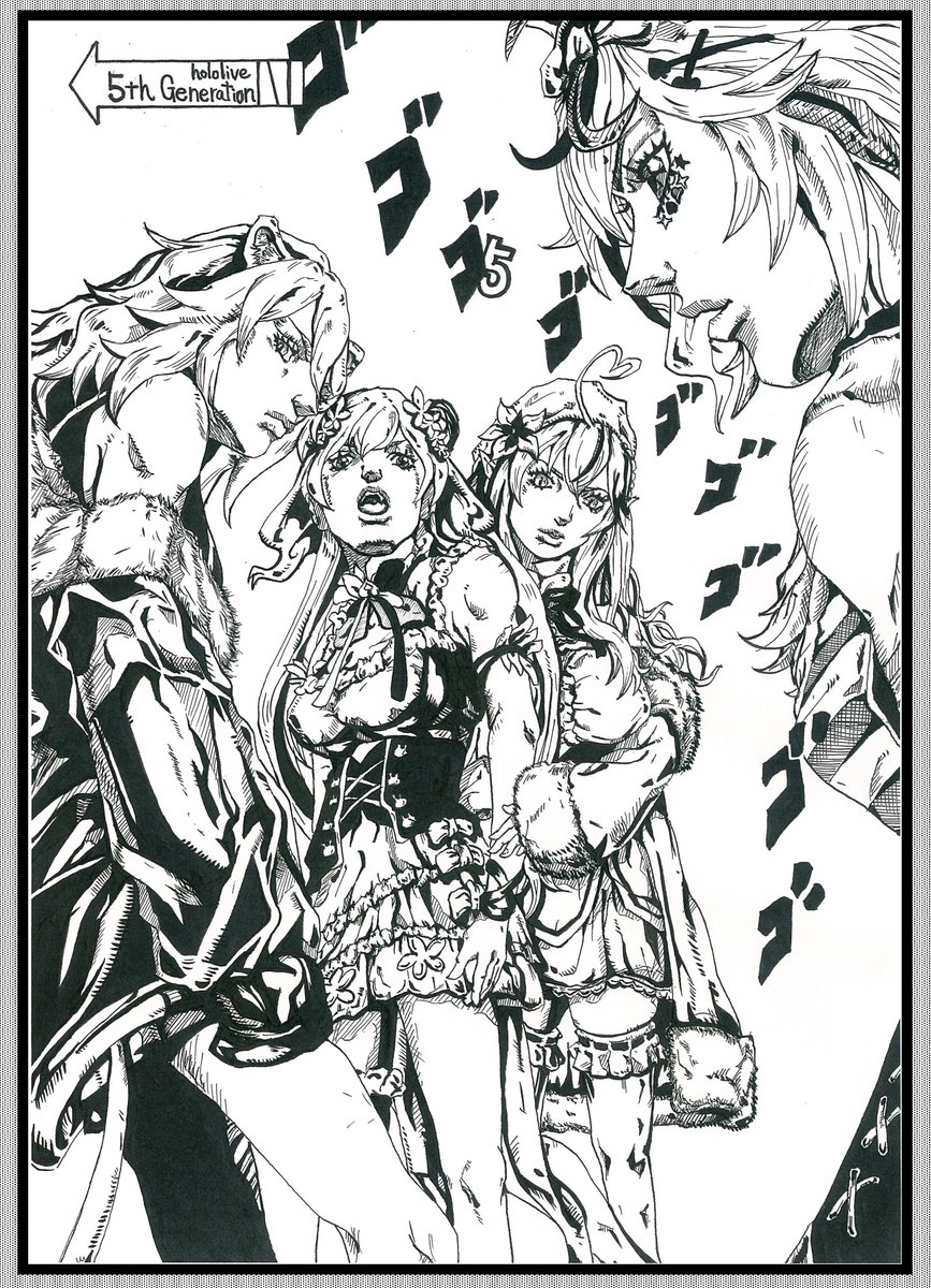 JaneDoe_ch's tweet photo. Title:5thG 01(JOJO-ish)

#らみあーと
#ねねアルバム
#ししらーと
#絵まる https://t.co/3PnbnfIIIm