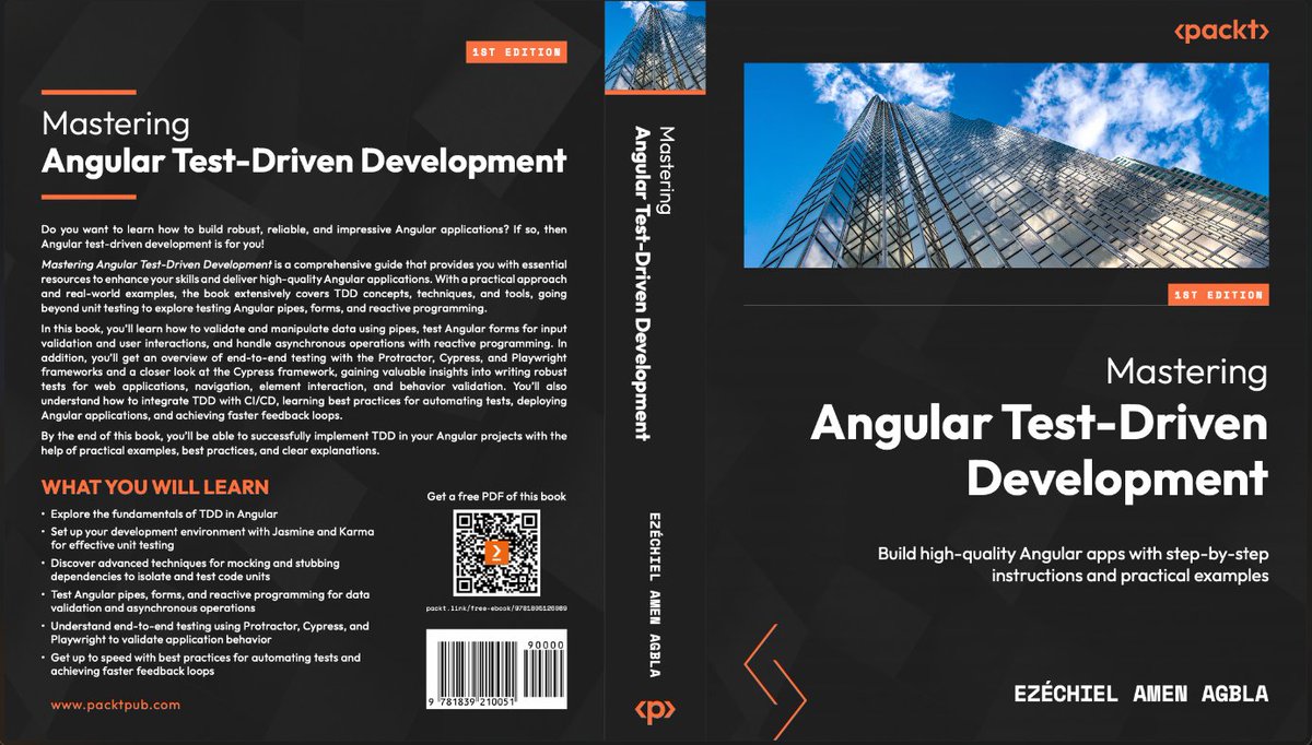 GDGAfriqueFranc's tweet photo. ✨ Vous cherchez à améliorer la qualité et la fiabilité de vos applications Angular ? 🤔 Découvrez "𝐌𝐚𝐬𝐭𝐞𝐫𝐢𝐧𝐠 𝐀𝐧𝐠𝐮𝐥𝐚𝐫 𝐓𝐞𝐬𝐭-𝐃𝐫𝐢𝐯𝐞𝐧 𝐃𝐞𝐯𝐞𝐥𝐨𝐩𝐦𝐞𝐧𝐭" d'@ezchilamen, @GoogleDevExpert en @angular  !

Ce livre vous guide pas à pas pour intégrer efficacement le Test-Driven Development (TDD) dans vos projets. Apprenez à :
✅ Réduire les bugs et améliorer la stabilité de votre code;
✅ Faciliter la maintenance et les refactorisations futures;
✅ Adopter une approche de développement plus structurée et efficace.

Ce livre est á ajouter absolument à votre bibliothèque ! 📚 Disponible sur :
- 𝐀𝐦𝐚𝐳𝐨𝐧 https://t.co/AoWh8rO9zd
- 𝐏𝐚𝐜𝐤𝐭 https://t.co/GMwifN8A9r 

Un investissement indispensable pour tout développeur Angular soucieux de la qualité ! Félicitations et merci à @ezchilamen  pour cette contribution importante à la communauté Angular ! 🙌
#AngularDevelopment #TDD
