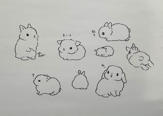 用があって紙に描く練習をしている。あらゆる小さなコツを忘れていたので、超基本的かつあまり意味のないことをメモした!!(紙をよく見ずに描くの、板タブ歴長き者って感じする) 