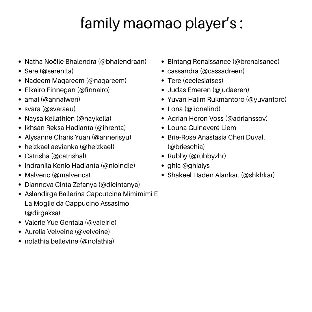 cleousix's tweet photo. ㅤ
Ada nama kalian? Kalau gak ada boleh daftar di sebelah kanan, yaa. 
ㅤ https://t.co/Q51Lydx2Ve
