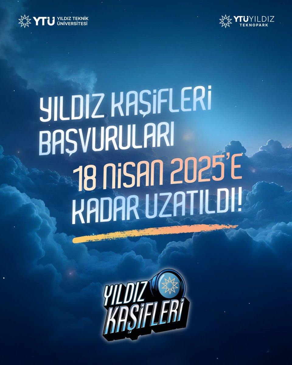 Sevgili Yıldızlılar,

Türkiye’nin en kapsamlı üniversite girişimcilik destek programı Yıldız Kaşifleri’ne gösterdiğiniz yoğun ilgi için teşekkür ederiz! Başvuru sayısı beklentilerin çok üzerinde…

Ancak biliyoruz ki araya bayram tatili girdi, dönüşte de vizeler başladı.