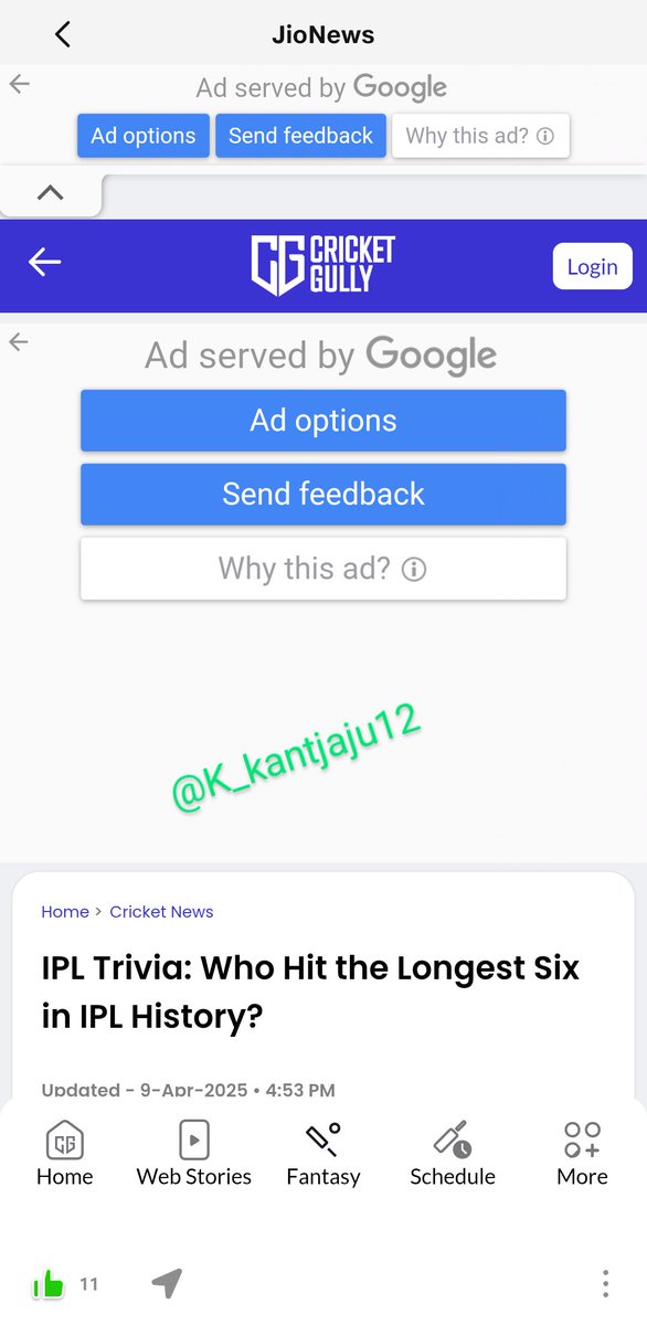 K_kantjaju12's tweet photo. @JioNews ALBIE MORKEL

Location: NEW DELHI, INDIA 🇮🇳

#IPLcontestwithJioNews

Join 🤩🥳

@itsPriynkaM 🏏
@tripanju17 🏏
@mysterioussu 🏏
@LaxmiPatell 🏏
@santoshgodage 🏏
@AmarjeetMarwaha 🏏
@shubhliv 🏏

@JioNews ❤️🤩🏏

#GameOn #CricketKeDeewane
#IPL2025 #JioCricketContest #winwithjio https://t.co/wM1qCp308r
