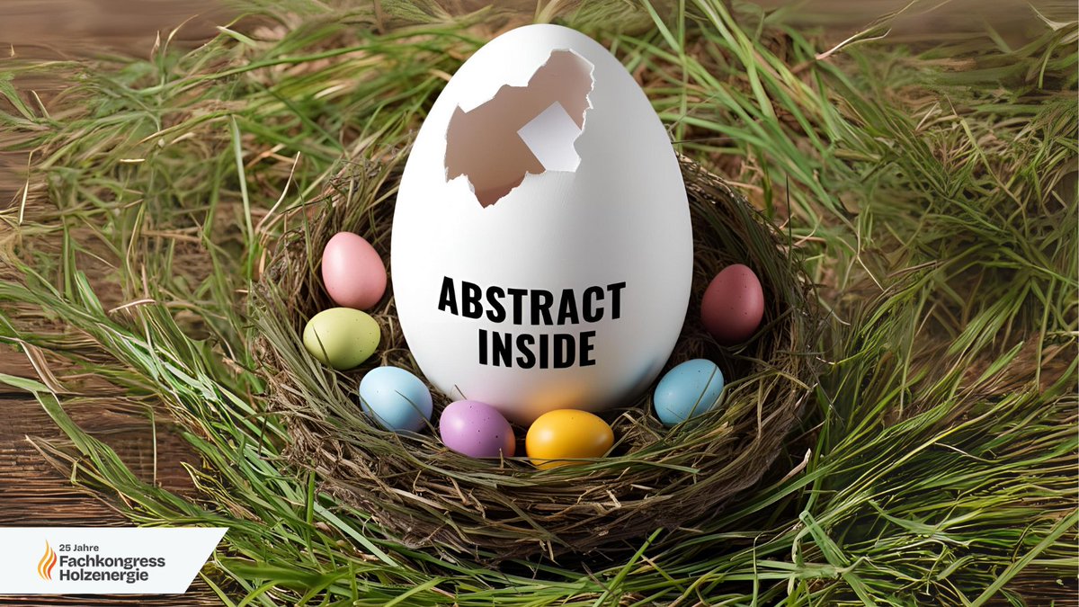 FV_Holzenergie's tweet photo. Die Zeit läuft! Ist dein Abstract ist schon geschlüpft?
Ostern steht vor der Tür &amp; damit auch die letzte Chance, beim #CallForPapers für den #Holzenergie25 dabei zu sein! Bis zum 22.04. kannst du noch dein Abstract einreichen. 👉 https://t.co/asGlqYsGKz https://t.co/05x5BnuJak