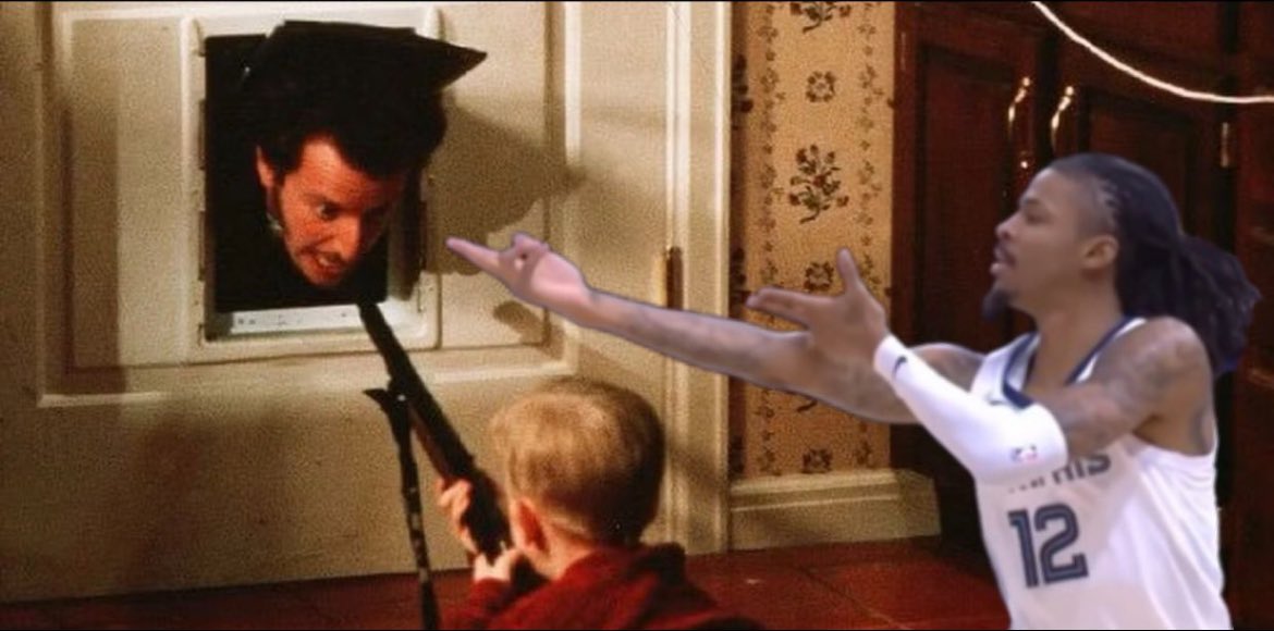 therealziggyb23's tweet image. Ja Morant stars in Home Alone 12