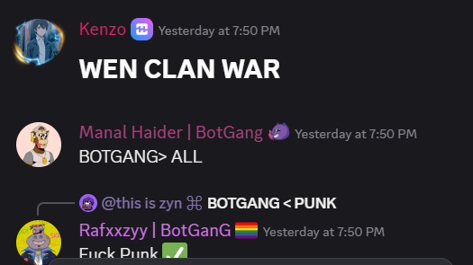 catz_web3's tweet photo. But hey, letโs not get too dramatic (or do we?)
This NFT is just for fun. No utility, no value, nothing.
Another cool collectible for the real ones ๐ค
So if youโre tired of cults with utility.. Join a cult with none.
Long live BotGang ๐ค
#BotGang @haha_app @KenzoLorenzo69 https://t.co/q6JX4WVsTU