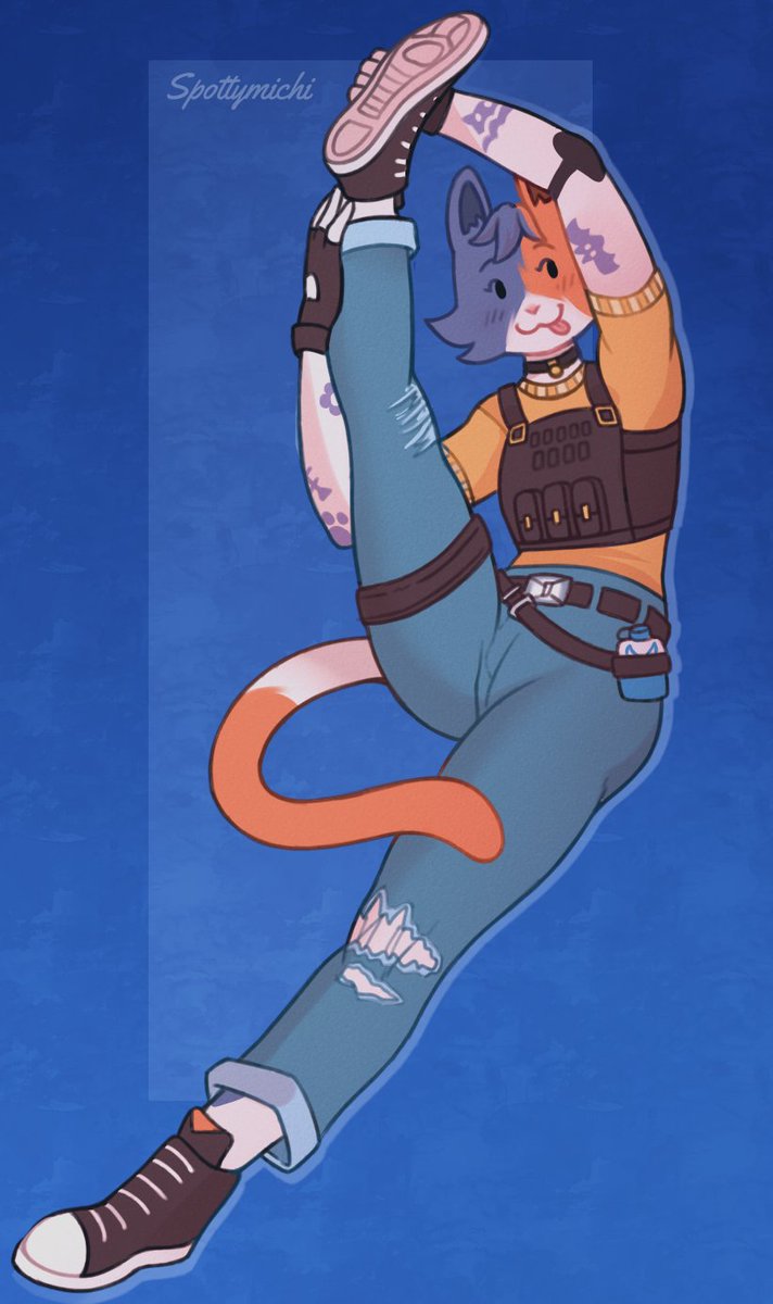 Cate Meowny, why? Idk, I like it, I love all characters with ":3" faces 
(Also Katt is my favorite skin) 
Maybe later I'll do one with the purple poodle and Cate 

(Además, se llama Cate Michi en la filtración y suena adorable)

#Fornite