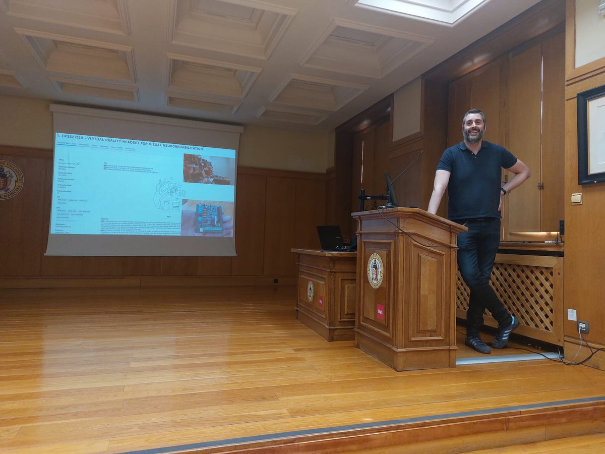 GradoIB_UVa's tweet photo. El miércoles pasado Jaime Finat (Rapture Games y VISSIONN) compartió:
- Avances en apps educativas para discapacidad visual 👁️📱
- Proyectos pioneros en neuro-rehabilitación visual 🧠💡
- Se abrieron oportunidades de prácticas, TFG y empleo! #IngenieríaBiomédica https://t.co/swg5VKG70S