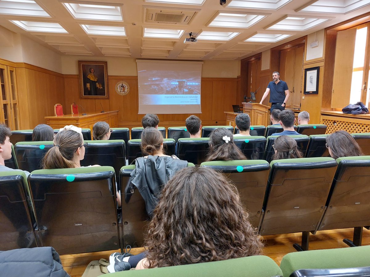 GradoIB_UVa's tweet photo. El miércoles pasado Jaime Finat (Rapture Games y VISSIONN) compartió:
- Avances en apps educativas para discapacidad visual 👁️📱
- Proyectos pioneros en neuro-rehabilitación visual 🧠💡
- Se abrieron oportunidades de prácticas, TFG y empleo! #IngenieríaBiomédica https://t.co/swg5VKG70S