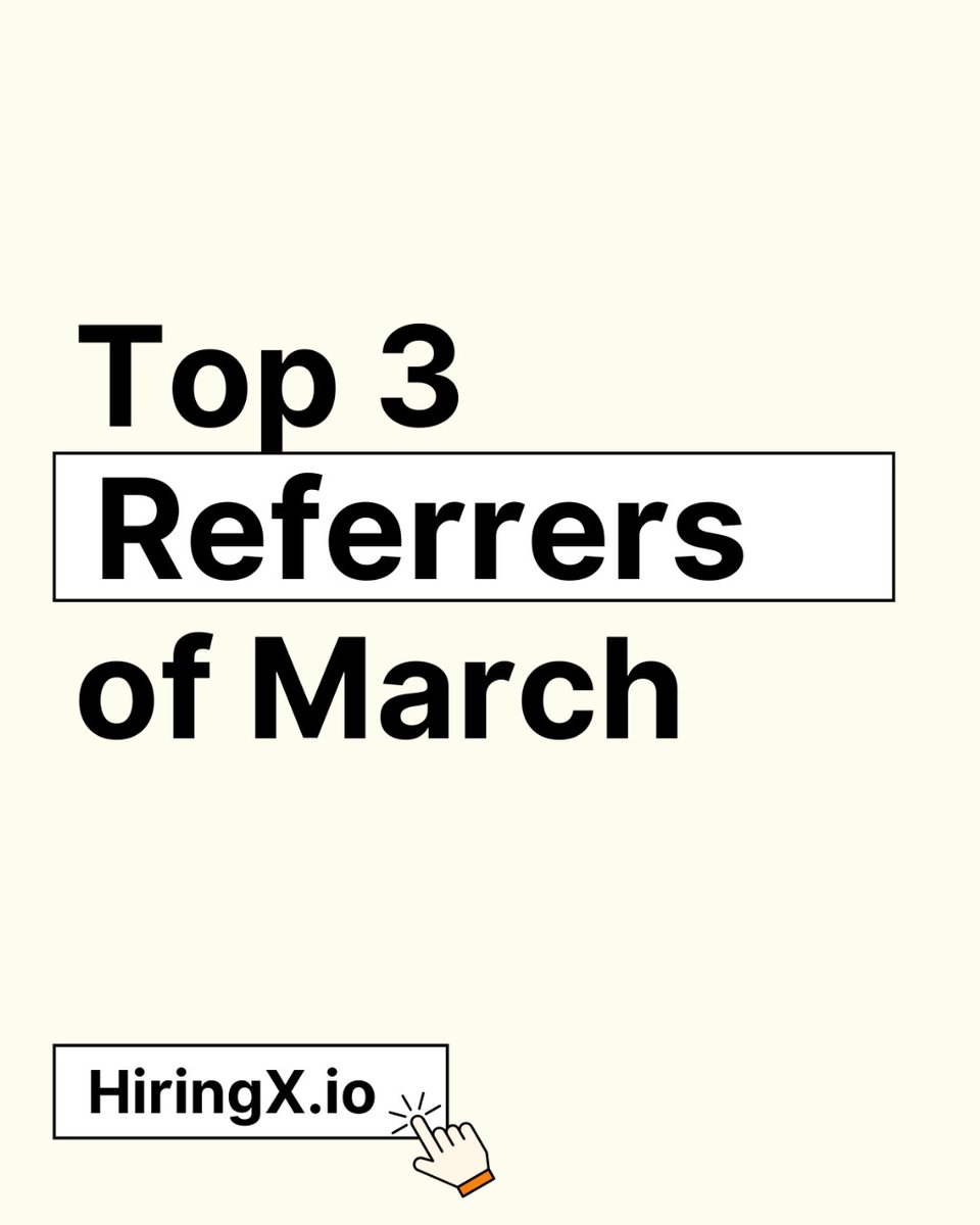 vamshi2506's tweet photo. Crazy 1st Month at @joinhiringX 

We just announced our top 3 referrers of March on LinkedIn 

Check out the link below.. https://t.co/tLb9gdLN9R
