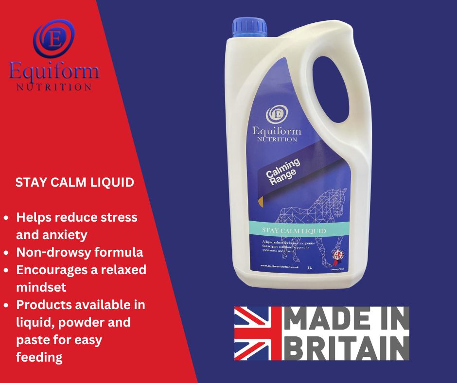 equiform's tweet image. Stay Calm – Natural Support for a Relaxed &amp;amp; Focused Horse 🐴

✅ Encourages relaxation &amp;amp; focus
✅ Supports a healthy nervous system
✅ Ideal for all horses &amp;amp; disciplines

Help your horse stay cool, calm, and collected with Stay Calm! 

equiformnutrition.co.uk/shop/calming-r…