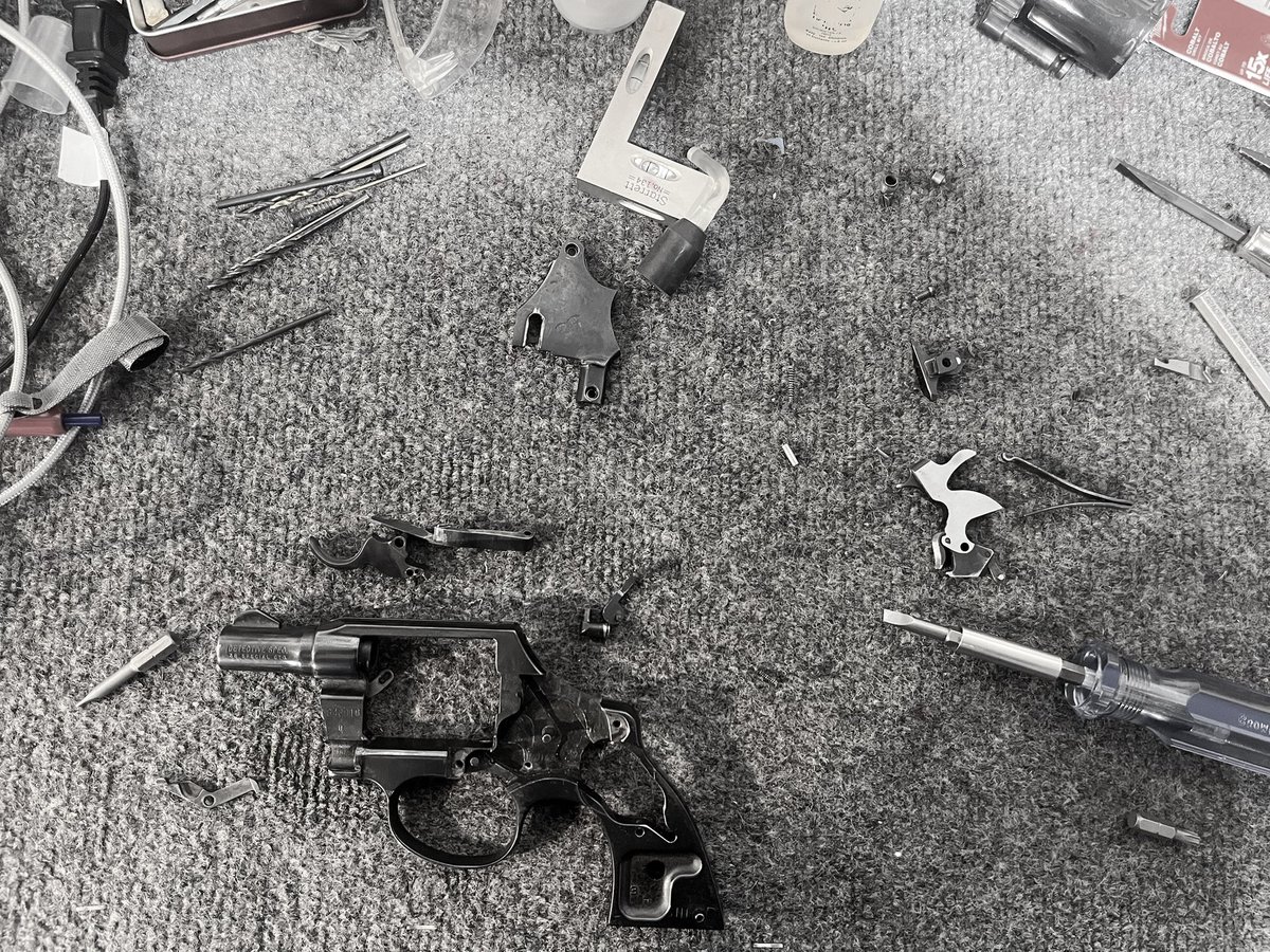 Armory1776's tweet photo. Surgery being done on a Colt Detective Special.  This gun came into the shop for a timing issue. https://t.co/rNXMyNZVE3