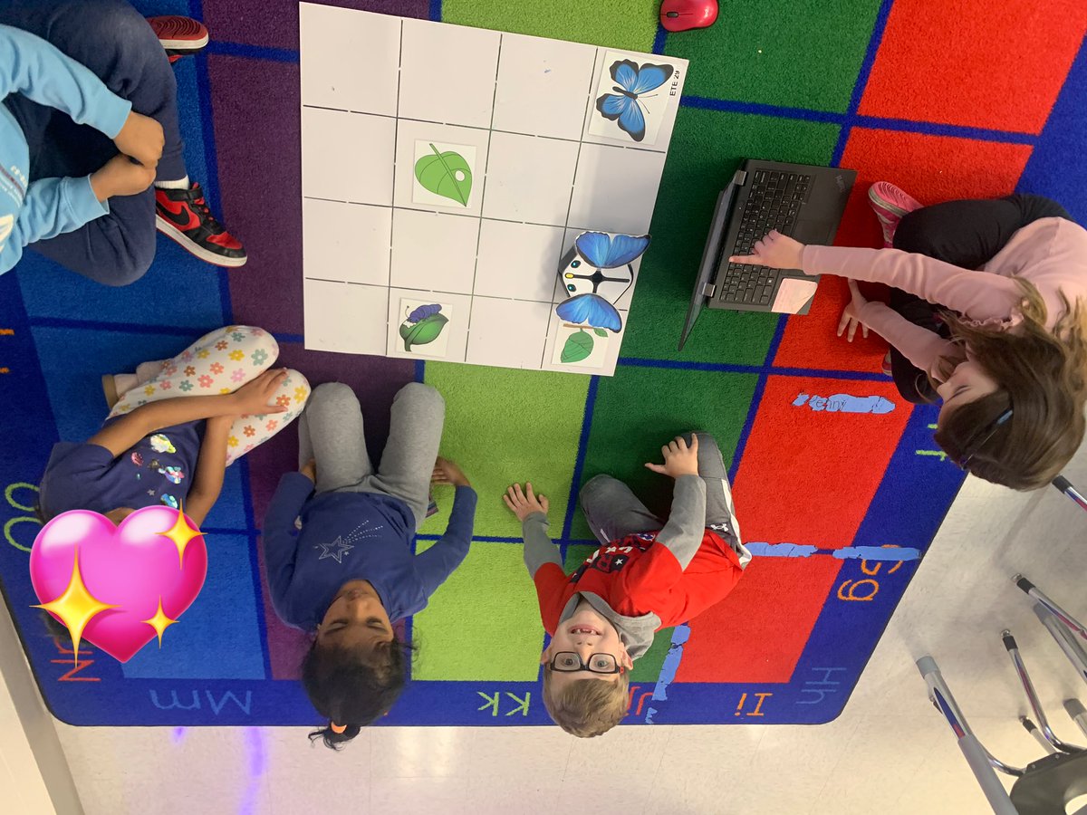 RR_Kindergarten's tweet photo. Kinder Coders to the rescue! Using our 5cs to demonstrate our knowledge of the life cycle of a butterfly by coding our iRobot! We love coding in Kinder ❤️ @TimSparbanie #teamthompson https://t.co/UhStTeGbaa