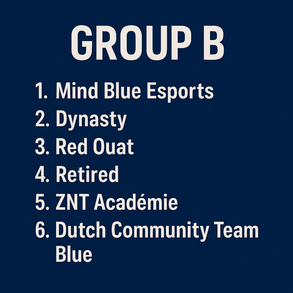 Dutch Community Team (@dutchcteam) on Twitter photo We’ve been placed in Group B for <a href="/BAscendSeries/">Benelux Ascend Series</a> CQ!
Let’s take a look at our competition:
🔹 Mind Blue Esports
🔹 Dynasty
🔹 Red Ouat
🔹 Retired
🔹 ZNT Académie
🔹 Dutch Community Team Blue 💙
Time to show what we’re made of! 💪
#DCTBlue #BeneluxERL #LeagueOfLegends #Esports We’ve been placed in Group B for <a href="/BAscendSeries/">Benelux Ascend Series</a> CQ!
Let’s take a look at our competition:
🔹 Mind Blue Esports
🔹 Dynasty
🔹 Red Ouat
🔹 Retired
🔹 ZNT Académie
🔹 Dutch Community Team Blue 💙
Time to show what we’re made of! 💪
#DCTBlue #BeneluxERL #LeagueOfLegends #Esports