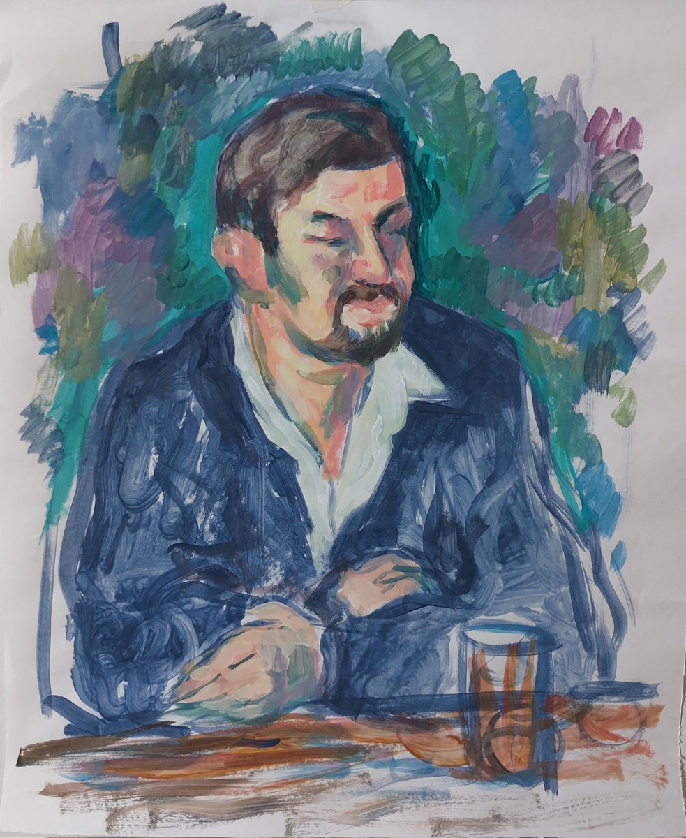 Topiaspainter's tweet photo. Seated man https://t.co/A72mxjg65z