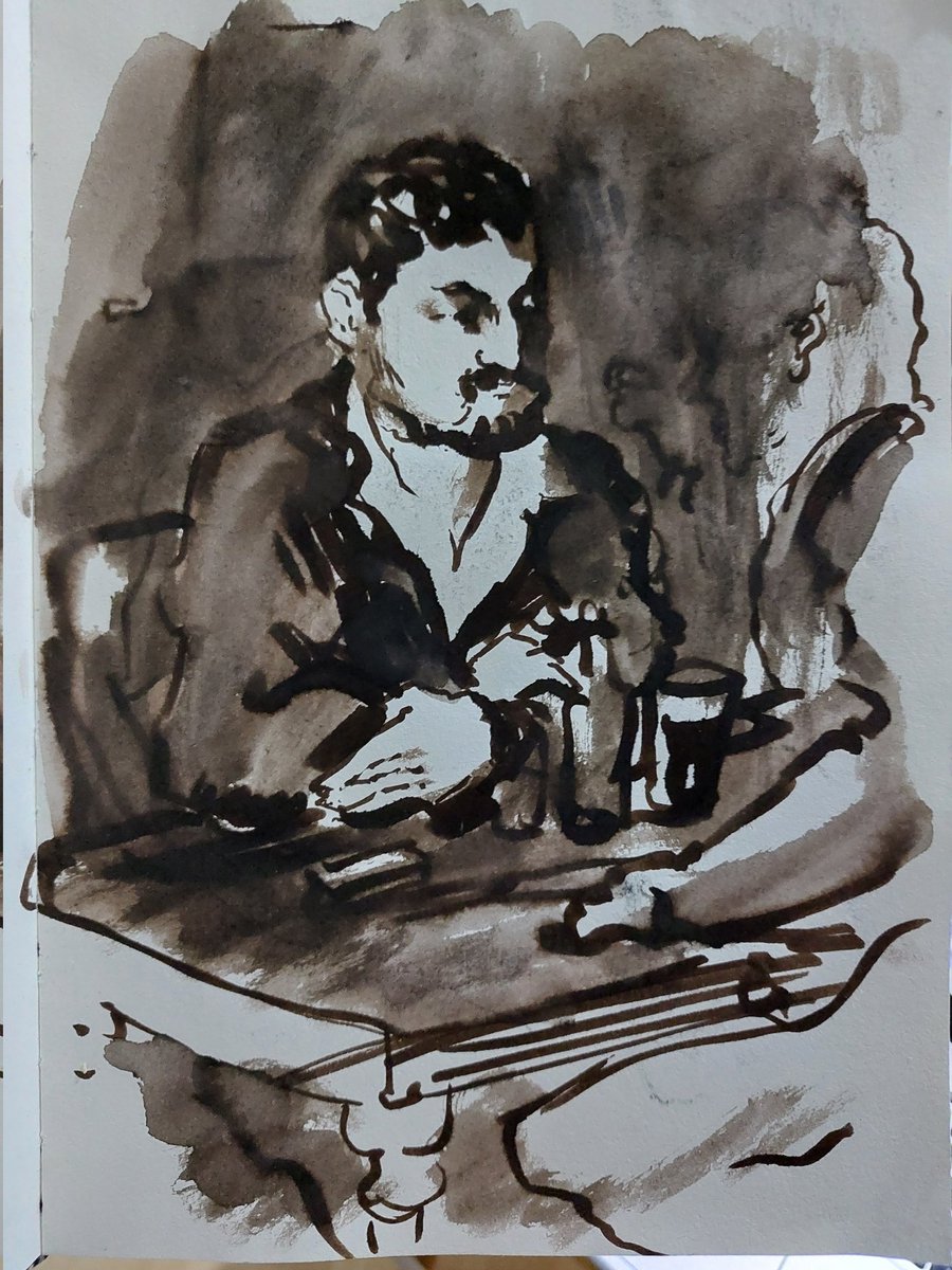 Topiaspainter's tweet photo. Seated man https://t.co/A72mxjg65z